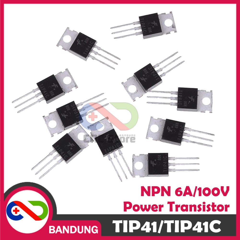 Jual TIP41 TIP41C TO-220 6A/100V/65W NPN POWER TRANSISTOR | Shopee ...