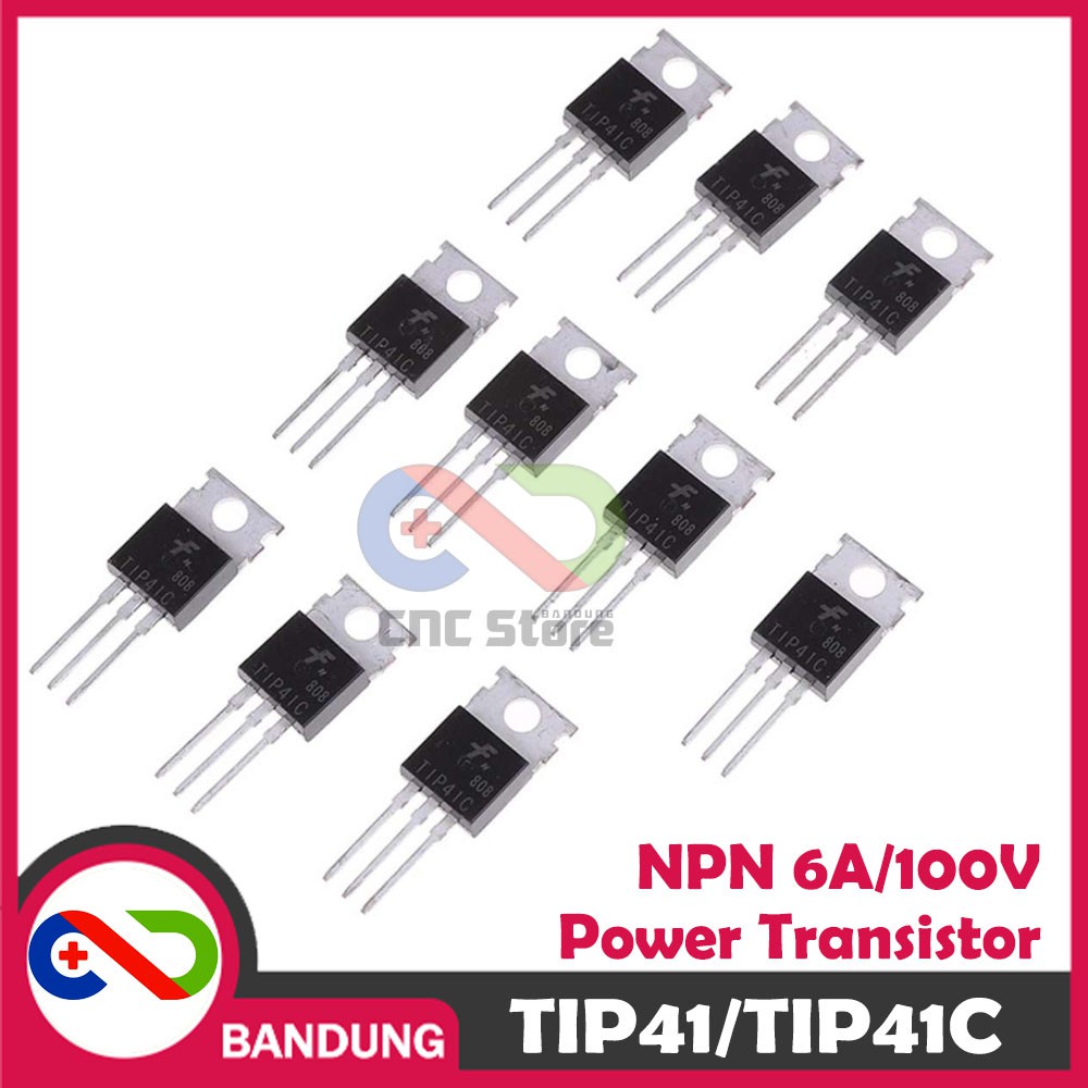 Jual TIP41 TIP41C TO-220 6A/100V/65W NPN POWER TRANSISTOR | Shopee ...