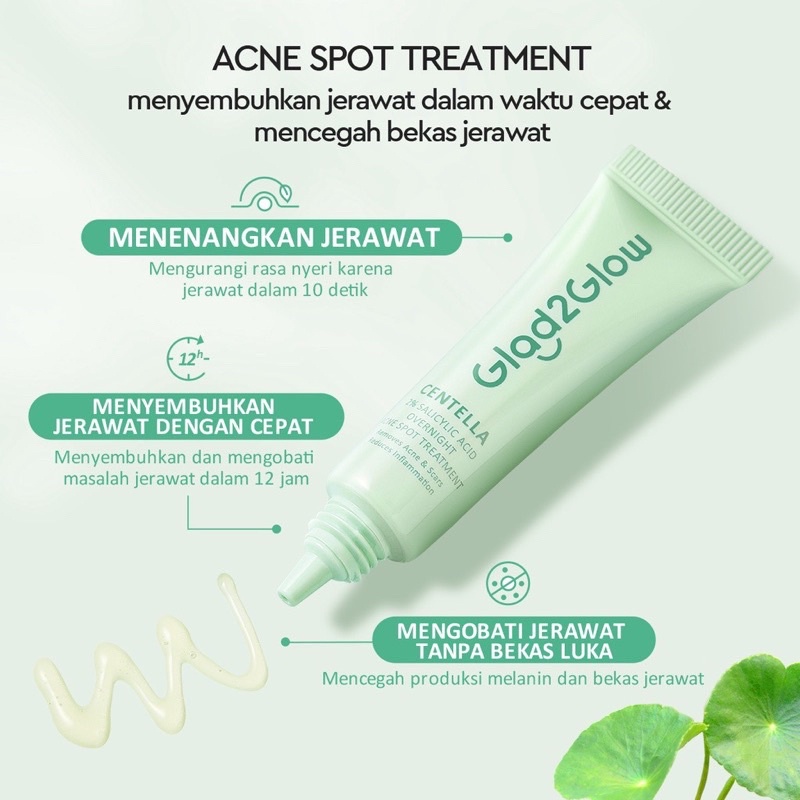 Photo inspiration: Visual Reference: Jual Glad2Glow Centella 2 Salicylic Acid Overnight Acne Spot Treatment