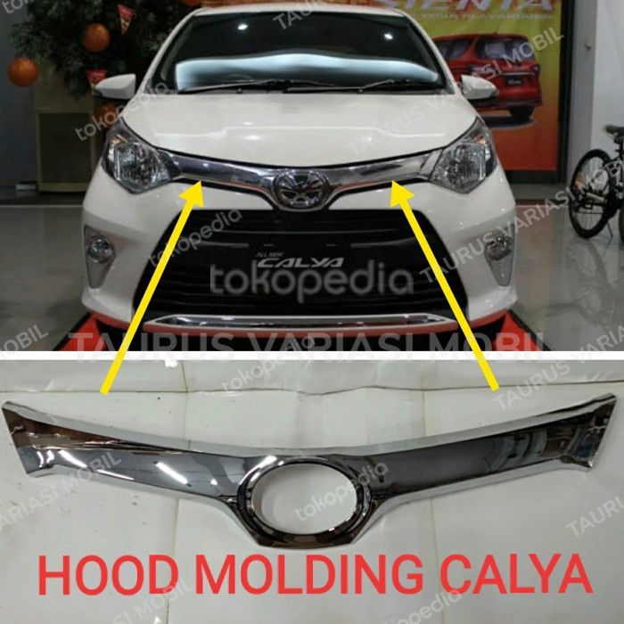 Jual Bumper Bemper Bamper Hodlist Depan Bumper List Grille Atas Toyota Calya Chrome Hitam Carbon