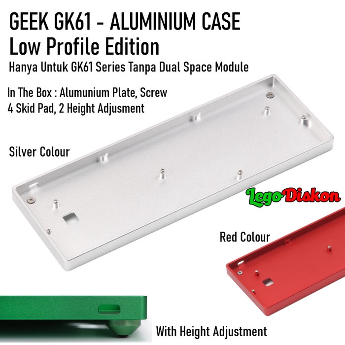 Jual GEEK GK61 ALUMUNIUM CASE MECHANICAL KEYBOARD 60 CASE KEYBOARD