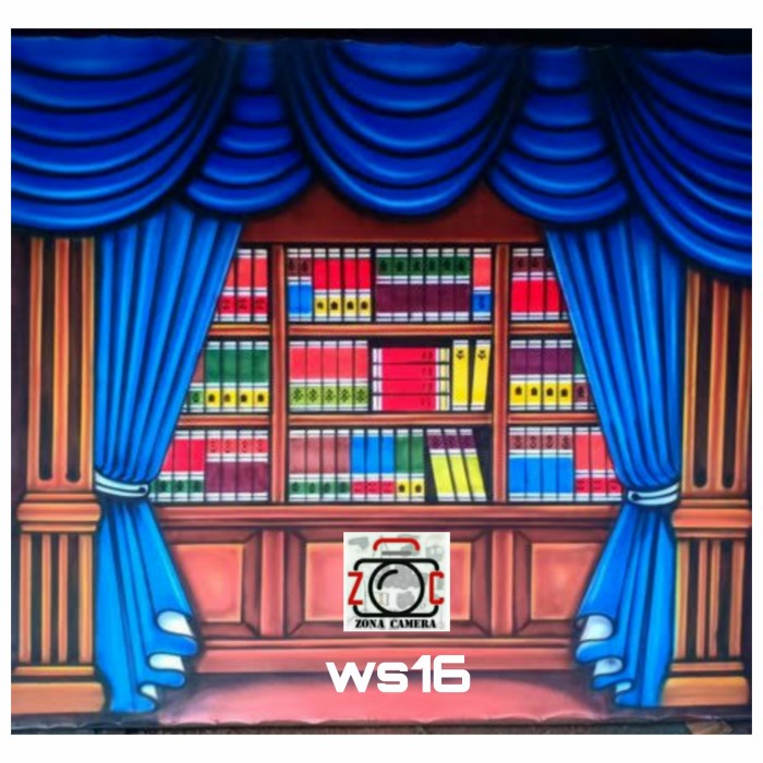 Jual BACKGROUND WISUDA / RAK BUKU 3 X 2.5M | Shopee Indonesia