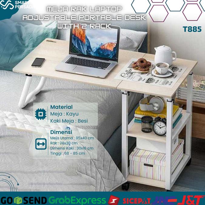 Jual Meja Samping Kasur Side Table Laptop Tempat Tidur Nakas Minimalis Shopee Indonesia 