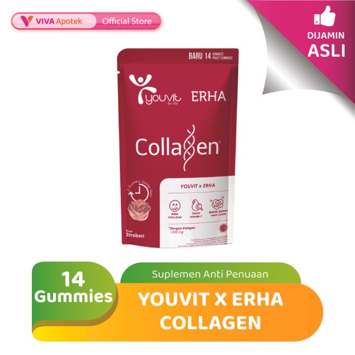 Jual Youvit X Erha Collagen Pack 14 Gummies Shopee Indonesia