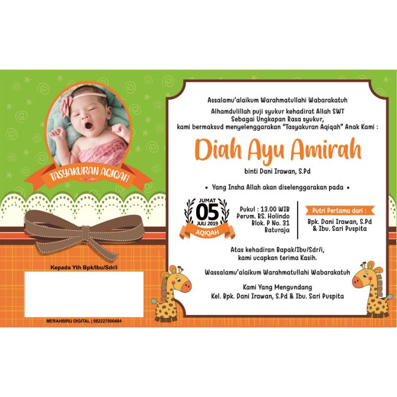 Jual Undangan Aqiqah Atau Cukuran | Shopee Indonesia