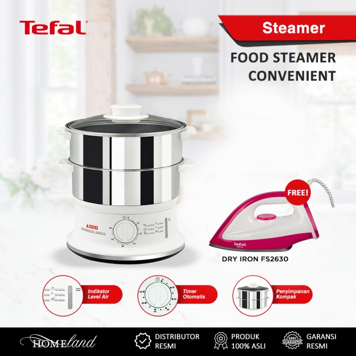 Jual Tefal Food Steamer Convenient Vc1451 Pengukus Kukusan Stainless