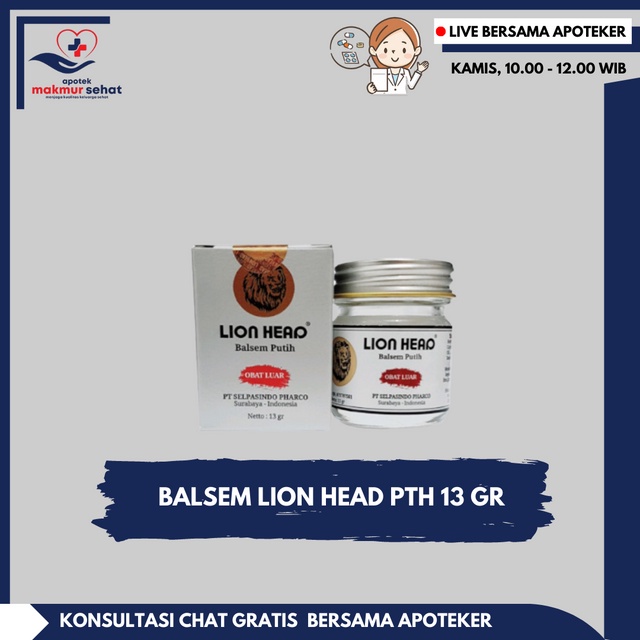 Jual BALSEM LION HEAD PTH - Cap Singa - 13 GR | Shopee Indonesia