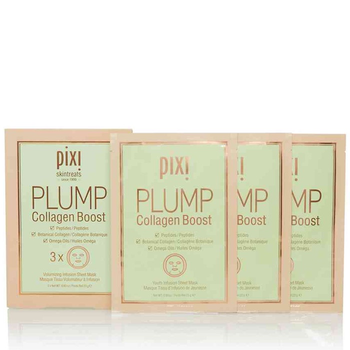 Jual PIXI PLUMP Collagen Boost Volumizing Infusion Sheet Mask ( 3 X 23g...