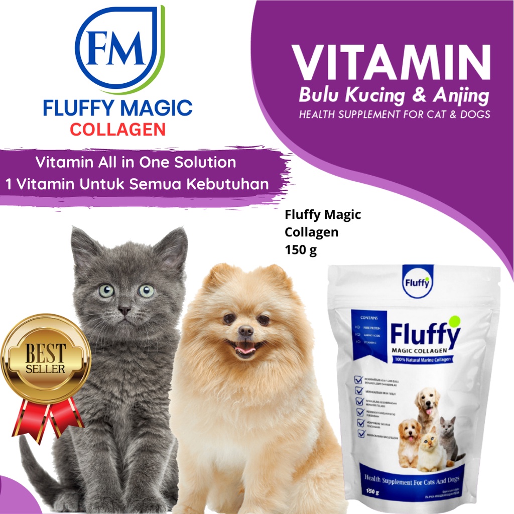 Jual Fluffy Magic Collagen Vitamin Kucing & Anjing All in One Solution ...