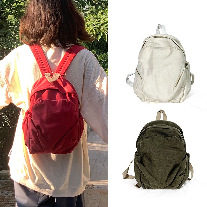 Jual Ransel Kanvas Tas Sekolah Wanita Dengan Gaya Jepang Desain