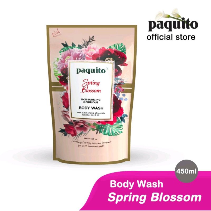 Jual SABUN CAIR BODY WASH PAQUITO SPRING BLOSSOM REFILL 450 ML | Shopee ...