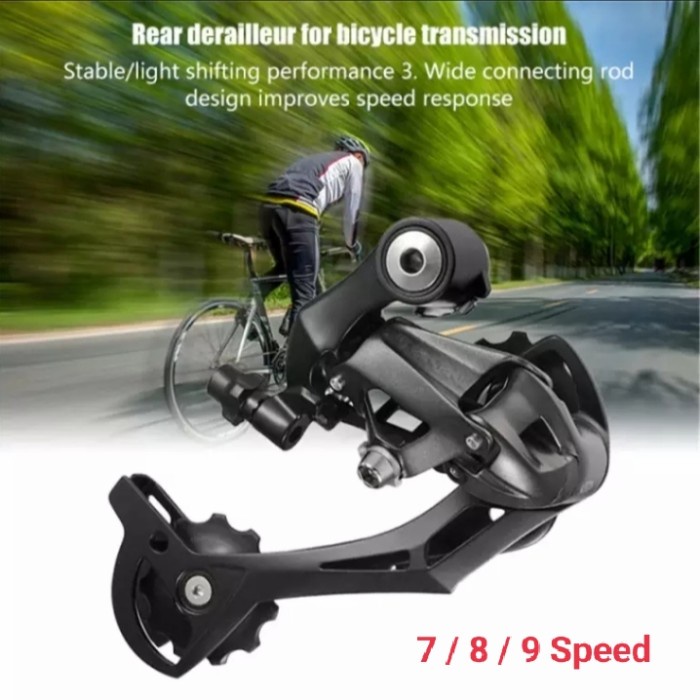 Dérailleur Arrière Shimano Acera RD-M370 - 7 Vitesses, Cage Longue, Compatible VTT, BMX, Acier Noir