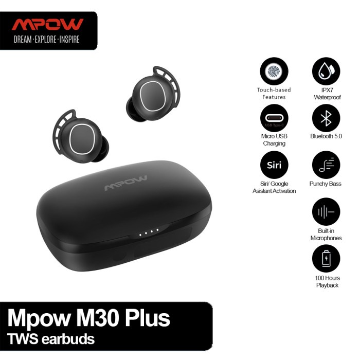 Jual Mpow M30 plus TWS earbuds Shopee Indonesia