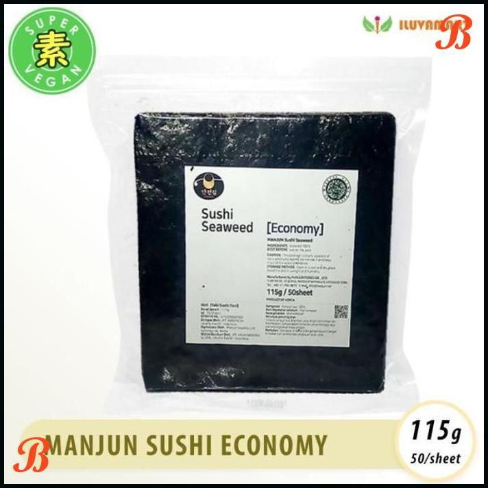 Jual MANJUN YAKI SUSHI NORI 50 LEMBAR KEMASAN EKONOMIS RUMPUT LAUT SHUSI NORI Shopee Indonesia