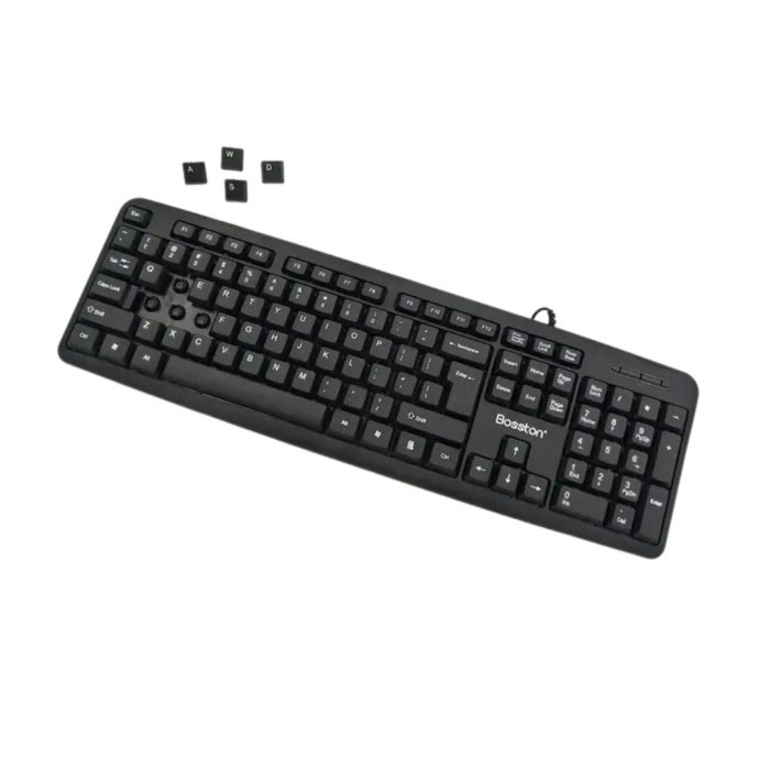 Jual KEYBOARD SET MOUSE COMBO BOSTON WIRED HITAM USB WATERPROOF 104KEYS ...