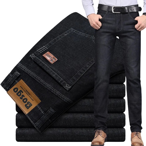 Jual Celana Jeans panjang Pria Warna hitam biru model standar pakian
