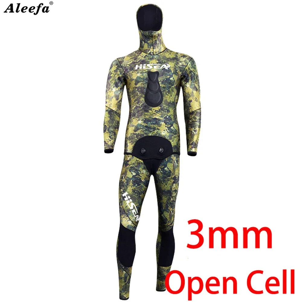 Jual Wetsuits Men Spearfishing Suit Diving 3mm Open Cell Wetsuit Yamamoto Wet Neoprene