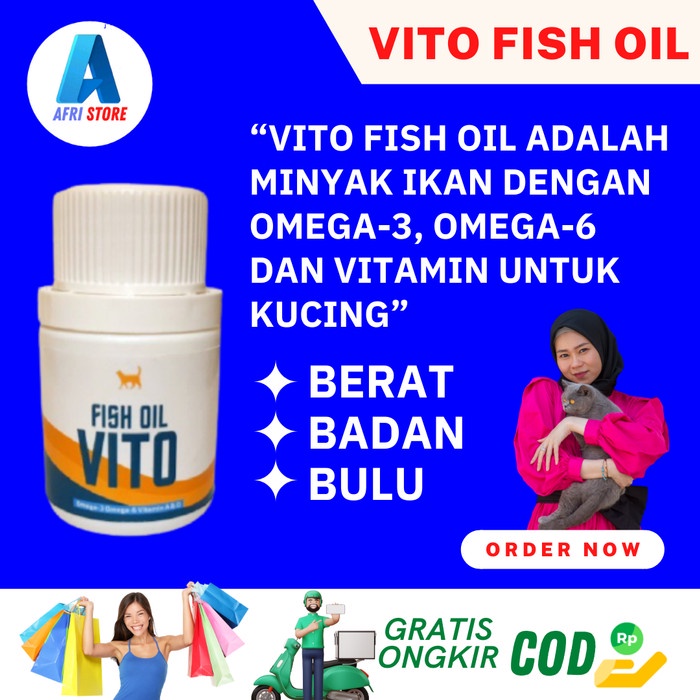 Jual Vito Fish Oil Minyak ikan dengan Vitamin Untuk Kesehatan Kucing ...