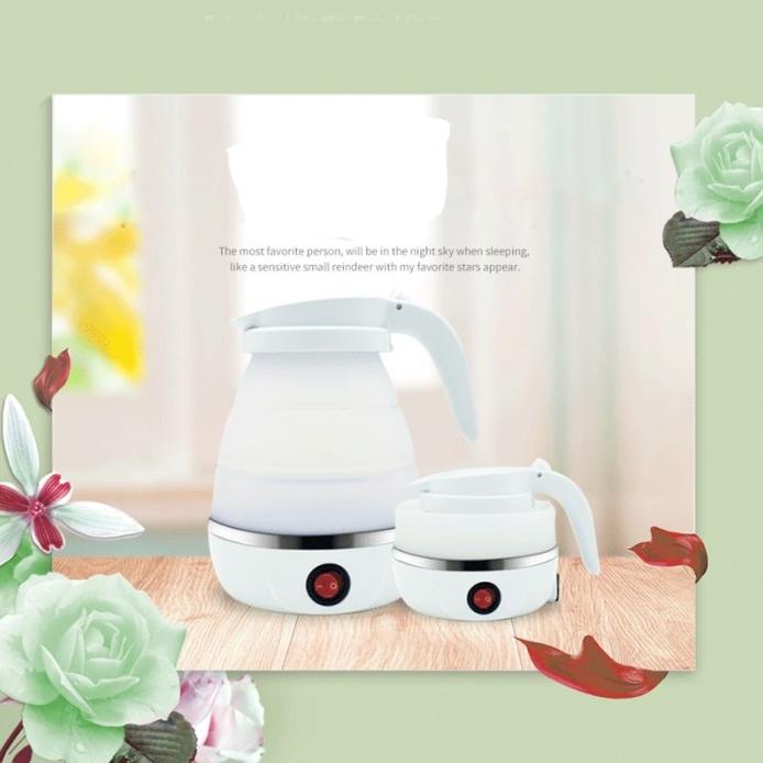 Jual Kettle Campervan Teko Lipat Listrik Foldable Collapsible 600Ml