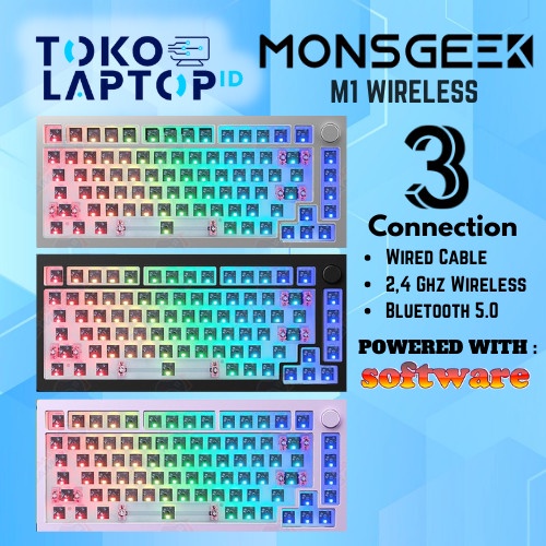 Jual MONSGEEK M1 / M1W 3 MODE CONNECTION ALUMUNIUM CASE MECHANICAL ...