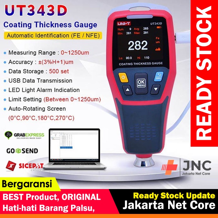 Jual UNIT Coating Thickness Gauge Alat Ukur Ketebalan Cat UT343D UNIT