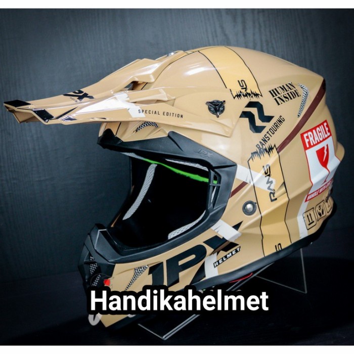 Jual [New Ori] Jpx Helm Cross Fox 1 Human Inside Rans Cappucino Gloss ...