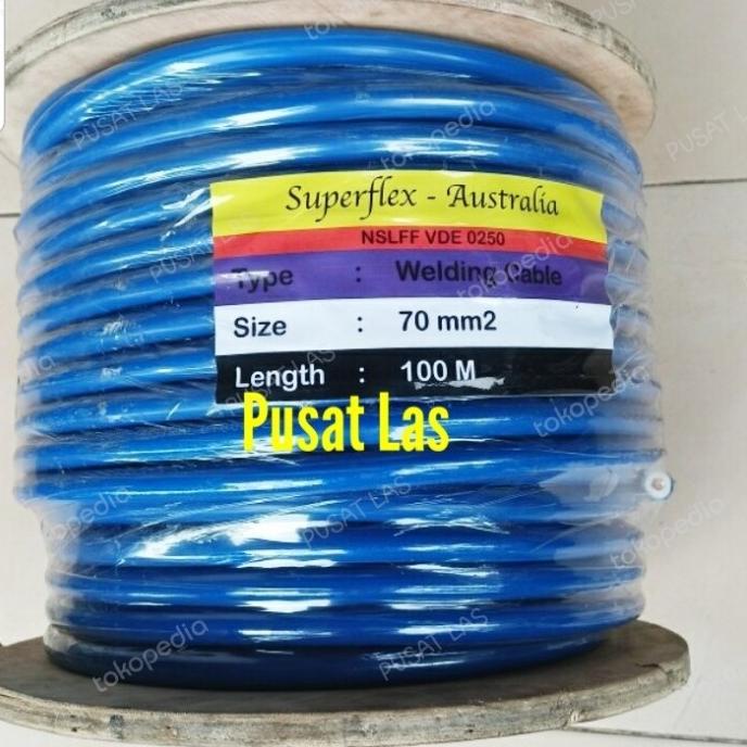 Jual Kabel Las Biru Mm Superflex Asli Full Tembaga Welding Cable Mm Shopee Indonesia