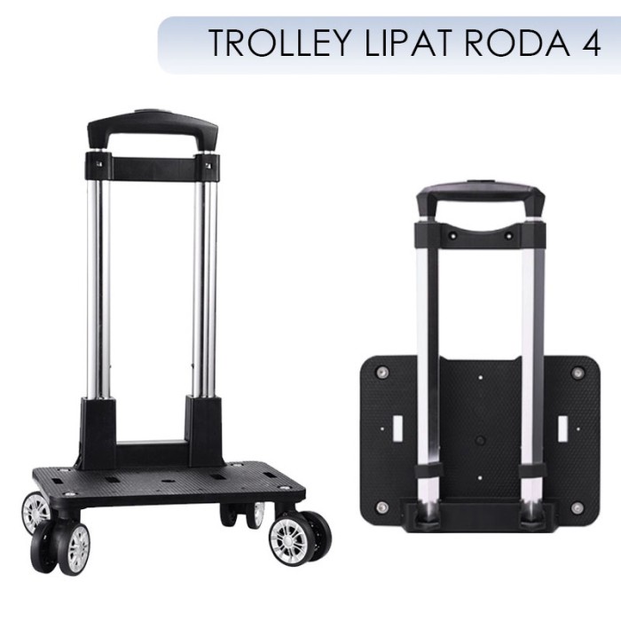Jual Troli Lipat 4 Roda Dan 6 Roda Tambahan Untuk Tas | Shopee Indonesia
