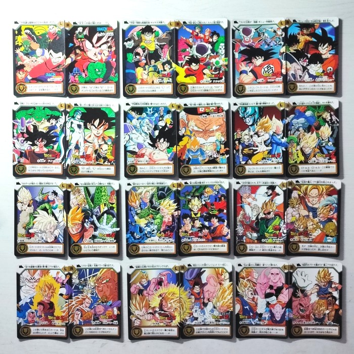 Jual Bandai Full Set Kartu Dragon Ball Z Lr Goku Vegeta Buu No 01-24 ...