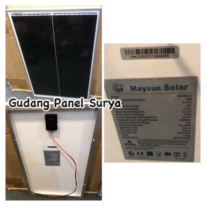 Jual Solar Panel Surya Solarcell PV 50WP Mono Shingled 50wp SHINGLED ...
