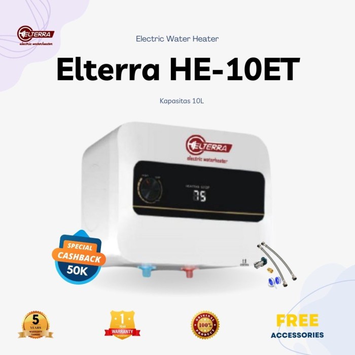 Jual Pemanas Air Listrik Instan Water Heater Handal Elterra Et 10 Liter Shopee Indonesia 4743