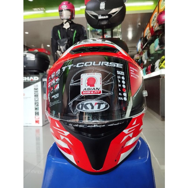 Jual HELM KYT TT COURSE FUSELAGE 2023 GREEN MATTE WHITE RED ORIGINAL
