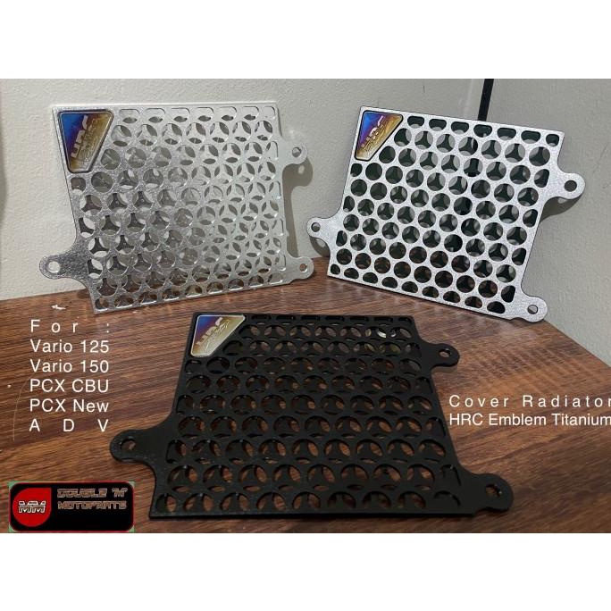 Jual Cover Tutup Radiator Hrc Titanium Honda Vario 125 Vario 150 Pcx ...