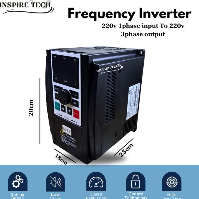 Jual Inverter 5.5KW 220V 1 phase to 220v 3 phase output Speed ...