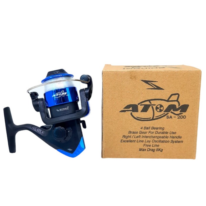 Jual Reel Pancing SHIKARI ATOM 200 Spool Platik FREE SENAR Sangat MURAH ...