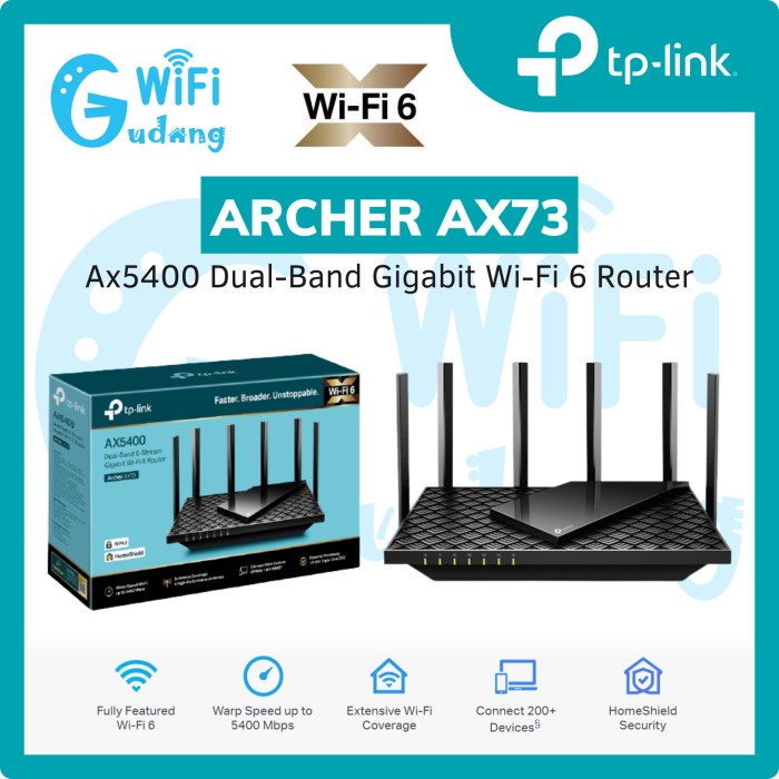 Jual TP-Link Archer AX73 AX5400 Wi-Fi 6 Router AX 73 AX 5400 Wifi 6 ...