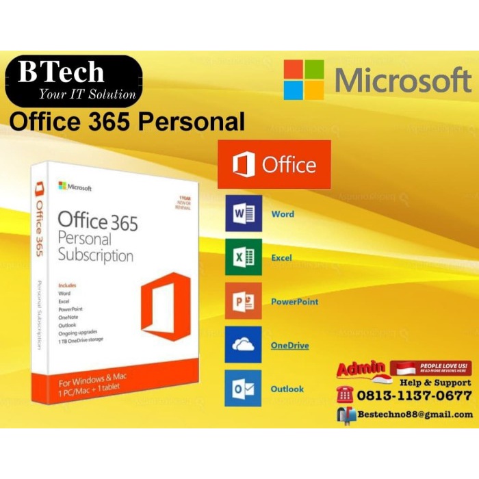 Jual Microsoft Office 365 Personal Original License ( 2User ) Shopee