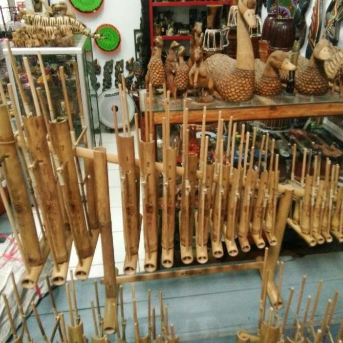 Jual New Angklung Bambu 1 Nada 2 1 2 Oktaf Besar Alat Musik Tradisional