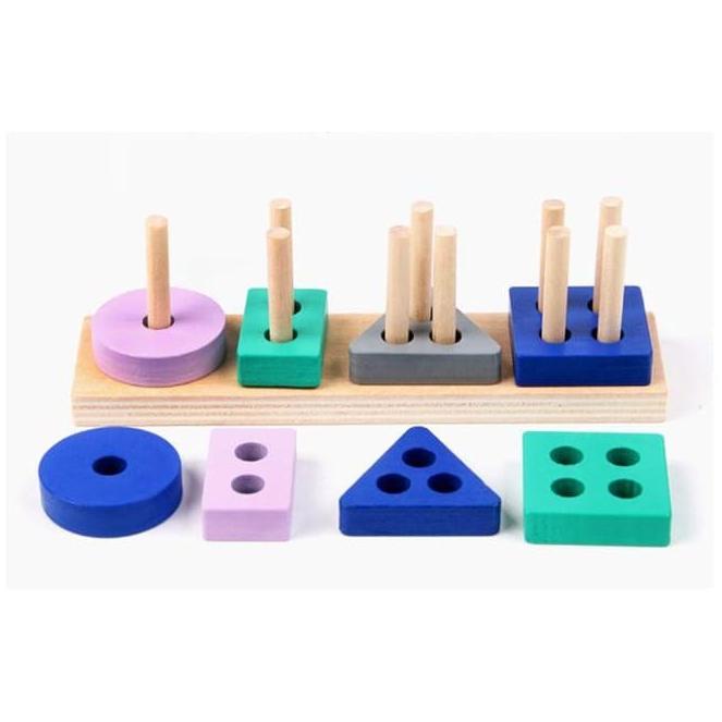 Jual Original [Rmx] Geometric Shape Board - Mainan Kayu Edukasi Belajar ...