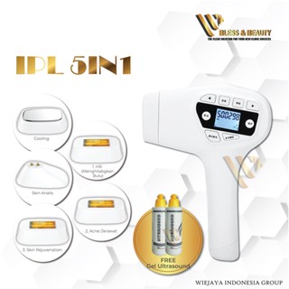 Alat IPL Laser Hair Removal 5in1 Alat laser penghilang bulu Dengan 500.000 Shoot Garansi 100