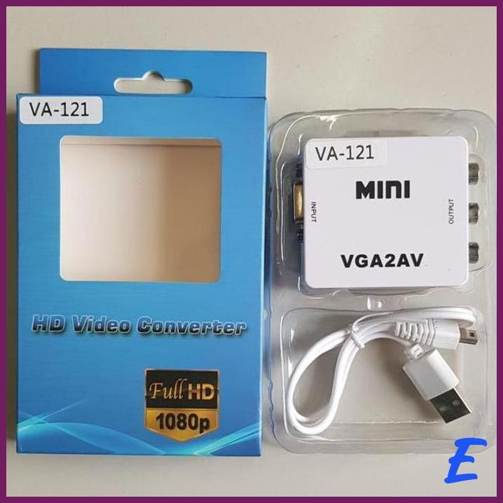 Jual VGA TO AV CONVERTER VA121 VGA INPUT AV ANT Shopee Indonesia