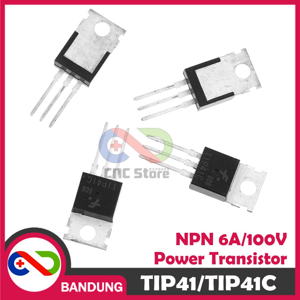 Jual TIP41 TIP41C TO-220 6A/100V/65W NPN POWER TRANSISTOR | Shopee ...