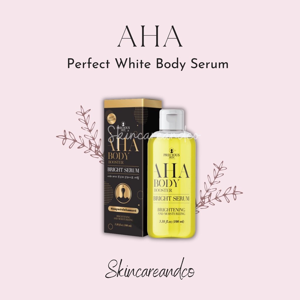 PERFECT WHITE AHA Body Serum Whitening & Moisturizing [50ml] | Serum  Pemutih Badan