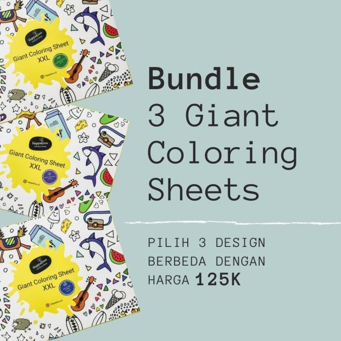 Jual Giant Coloring Sheet Bundle(3designs)/ Coloring Poster Kertas