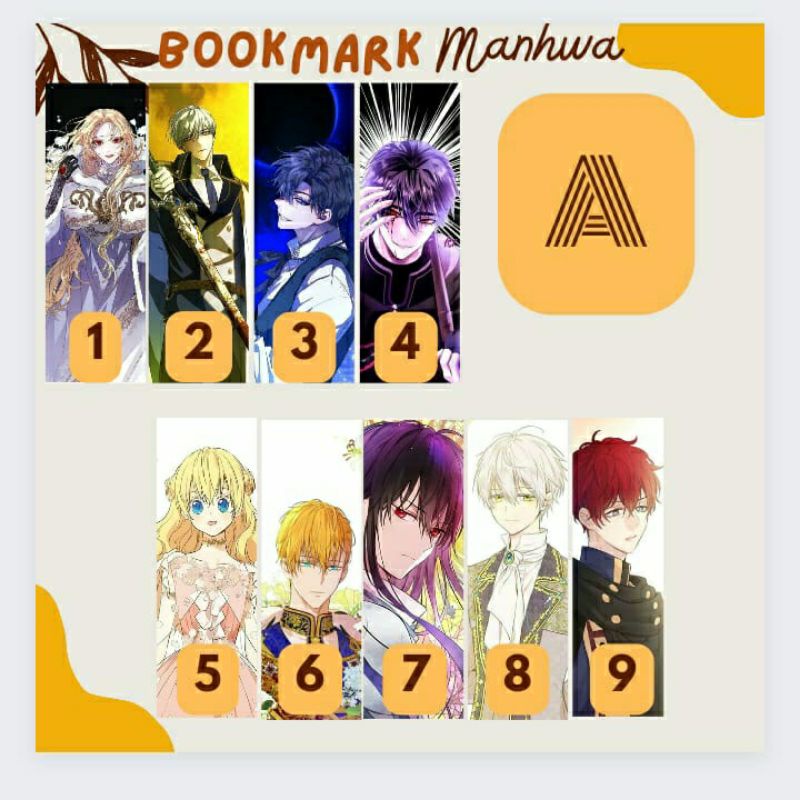 Jual Bookmark Pembatas Buku Manhwa 310 gsm Korea murah aesthetic Roxana ...