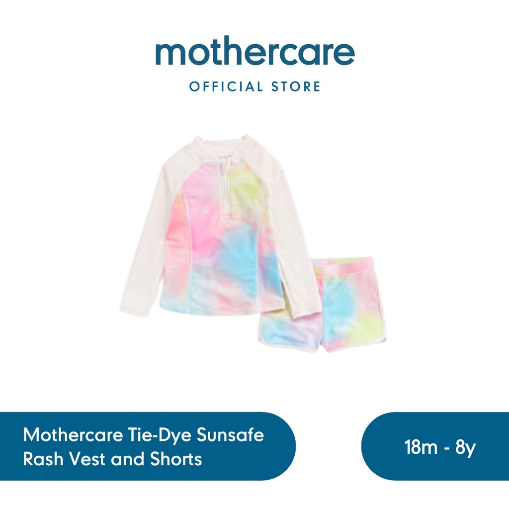 Jual Mothercare Tie-Dye Sunsafe Rash Vest and Shorts - Pakaian Renang ...