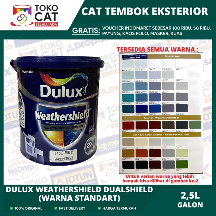 Jual Cat Tembok Luar Dulux Weathershield Tinting Bisa Request Warna