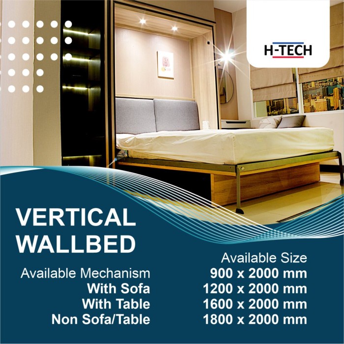 Jual Wall Bed Custom / Ranjang Lipat Hidrolik Original Shopee Indonesia