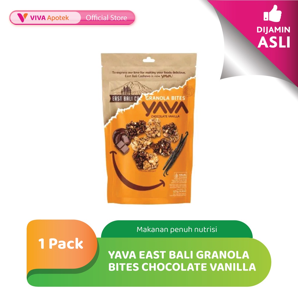 Jual Yava East Bali Granola Bites Chocolate Vanilla 125 Gram (1 Pack) Shopee Indonesia