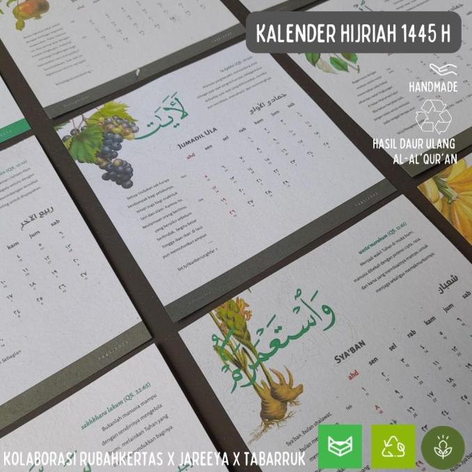 Jual Kalender Hijriah 1445 H Hasil Daur Ulang Quran Kualitas Premium Shopee Indonesia 7174